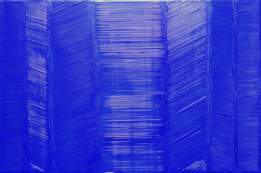Painting titled "Bleue" by Ayel, Original Artwork, Acrylic Mounted on Wood Stretcher frame