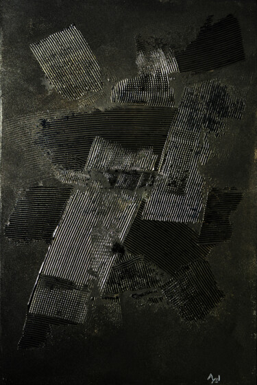 Картина под названием "Expérience" - Ayel, Подлинное произведение искусства, Акрил Установлен на Деревянная рама для носилок