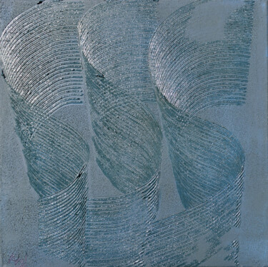 Картина под названием "Essai vert" - Ayel, Подлинное произведение искусства, Акрил Установлен на Деревянная рама для носилок