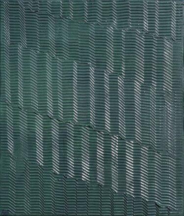 Peinture intitulée "Variation verte" par Ayel, Œuvre d'art originale, Acrylique Monté sur Châssis en bois