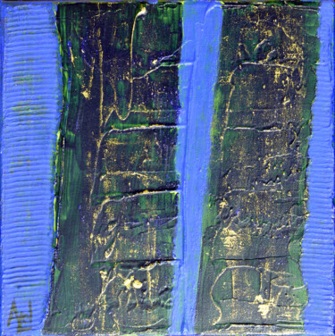 Pittura intitolato "Deux troncs" da Ayel, Opera d'arte originale, Acrilico Montato su Telaio per barella in legno