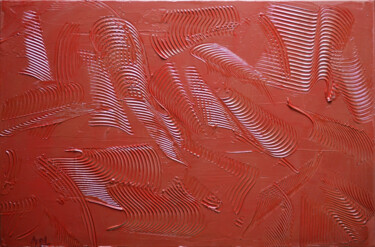 Pintura intitulada "Rouge et lumière" por Ayel, Obras de arte originais, Acrílico Montado em Armação em madeira
