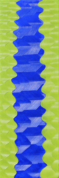 Painting titled "La bande bleue" by Ayel, Original Artwork, Acrylic