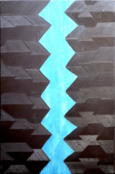 Schilderij getiteld "2 dec 2022" door Ayel, Origineel Kunstwerk, Acryl Gemonteerd op Frame voor houten brancard