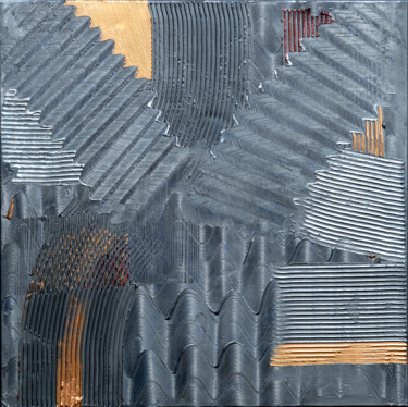 Malerei mit dem Titel "Elements dissimulés" von Ayel, Original-Kunstwerk, Acryl Auf Keilrahmen aus Holz montiert