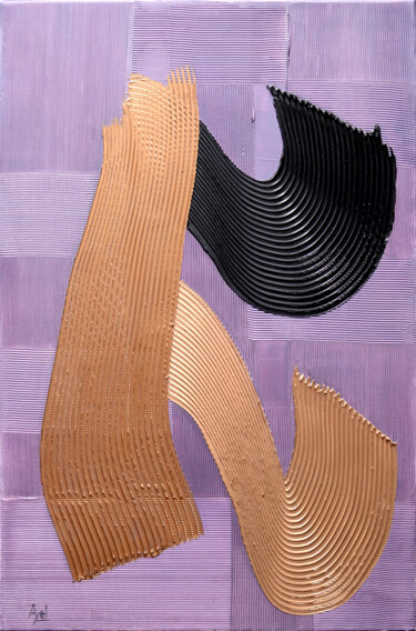 绘画 标题为“Trois teintes” 由Ayel, 原创艺术品, 丙烯 安装在木质担架架上
