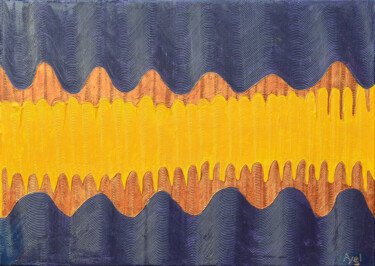 Pintura titulada "Ondulations" por Ayel, Obra de arte original, Acrílico Montado en Bastidor de camilla de madera