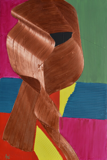 Painting titled "La souplesse du cui…" by Ayel, Original Artwork, Acrylic Mounted on Wood Stretcher frame