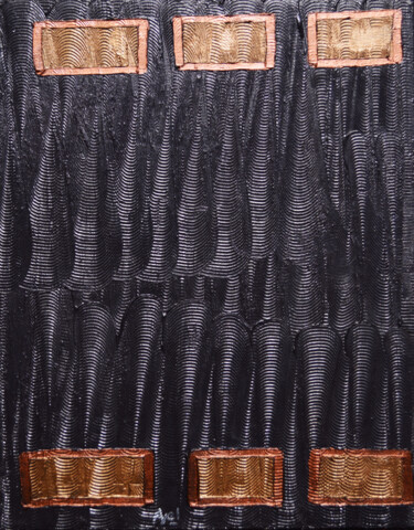 Peinture intitulée "Pointes de lances" par Ayel, Œuvre d'art originale, Acrylique Monté sur Châssis en bois