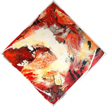 Peinture intitulée "Rotation rouge 1" par Ayel, Œuvre d'art originale, Huile