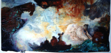 Peinture intitulée "Le tireur de mer" par Ayel, Œuvre d'art originale, Huile