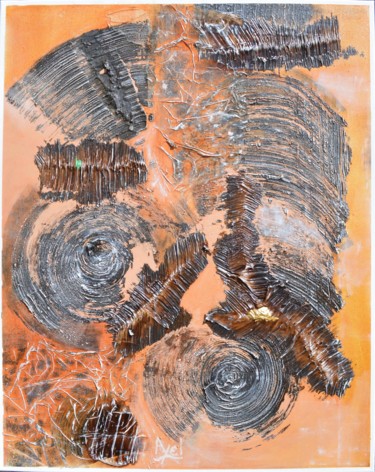 Pintura intitulada "Réorganisation" por Ayel, Obras de arte originais, Óleo Montado em Armação em madeira