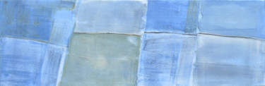 Painting titled "Même bleu" by Ayel, Original Artwork, Oil Mounted on Wood Stretcher frame