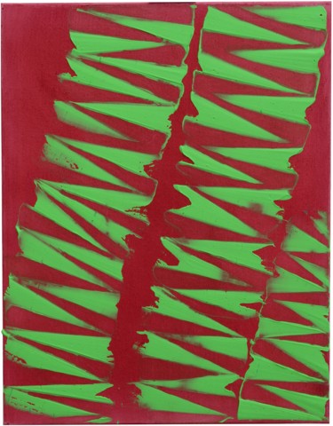 Peinture intitulée "Traces vertes sur f…" par Ayel, Œuvre d'art originale, Huile Monté sur Châssis en bois