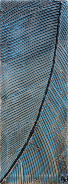 Painting titled "Structure aérienne" by Ayel, Original Artwork, Oil Mounted on Wood Stretcher frame