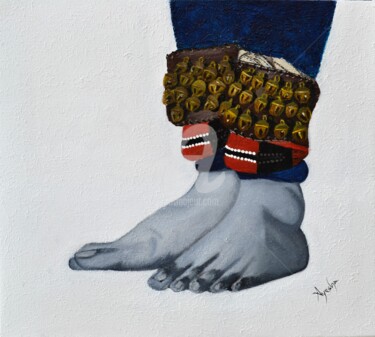 Pintura intitulada "Kathakali Pada Bhed…" por Ayesha Jilkar, Obras de arte originais, Óleo