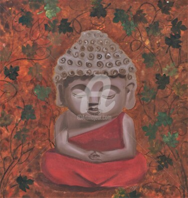 Peinture intitulée "Baby Buddha : Origi…" par Ayesha Jilkar, Œuvre d'art originale, Huile