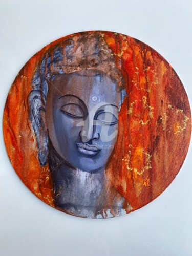 Painting titled "Buddha" by Ayesha Jilkar, Original Artwork, Acrylic