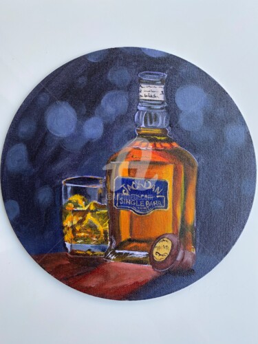 Schilderij getiteld "Whiskey" door Ayesha Jilkar, Origineel Kunstwerk, Acryl