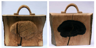 Escultura titulada "bag" por Ayhan Mutlu, Obra de arte original, Metales