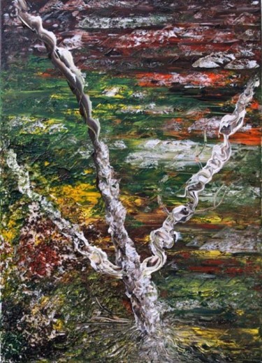 Peinture intitulée "arbre de paix" par Ayla, Œuvre d'art originale