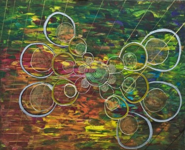 Painting titled "crop circle" by Ayla, Original Artwork