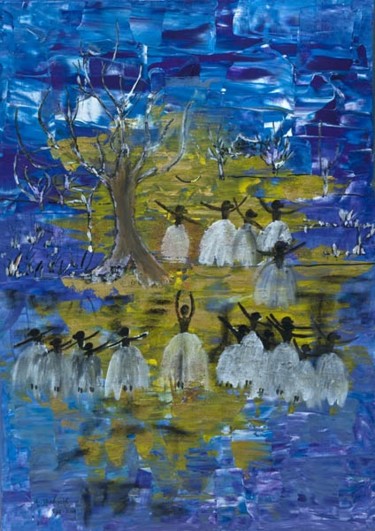 Peinture intitulée "hiver" par Ayla, Œuvre d'art originale