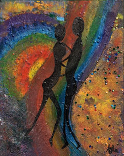 Peinture intitulée "tango" par Ayla, Œuvre d'art originale
