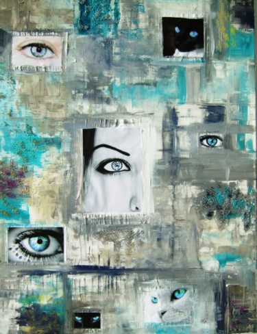 Peinture intitulée "regards" par Ayla, Œuvre d'art originale, Acrylique