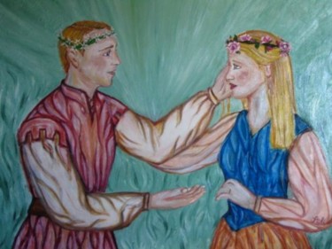 Pintura titulada "Tendresse et Passion" por Ayli, Obra de arte original, Oleo