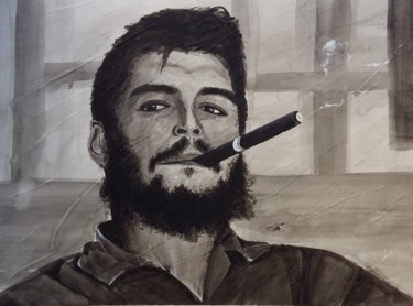 Peinture intitulée "El Che.jpg" par Ayme, Œuvre d'art originale, Acrylique