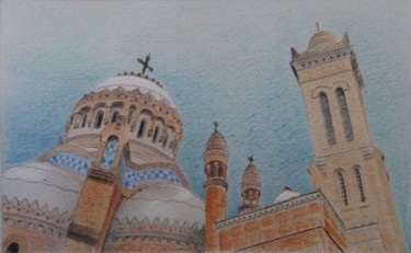 Drawing titled "Notre Dame d'Afriqu…" by Ayme, Original Artwork, Pencil