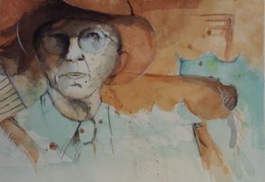 Painting titled "Old Folk.jpg" by Ayme, Original Artwork, Watercolor