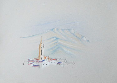 Drawing titled "Cité 2" by Ayme, Original Artwork, Pencil