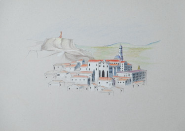 Drawing titled "Cité 3" by Ayme, Original Artwork, Pencil