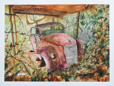 Painting titled "Ford prefect" by Ayme, Original Artwork, Watercolor