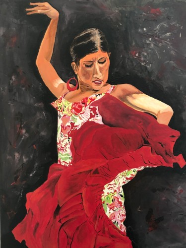 Peinture intitulée "Sevillana" par Rico, Œuvre d'art originale, Acrylique