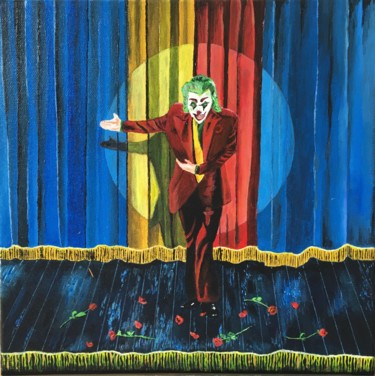 Painting titled "Le joker" by Rico, Original Artwork, Acrylic