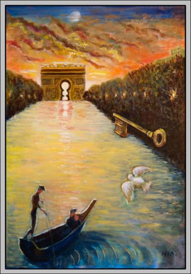 Peinture intitulée "rêverie sur les Cha…" par Aymeric Noa Artiste Peintre, Œuvre d'art originale, Huile