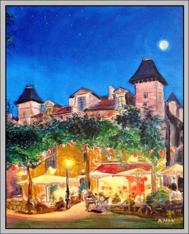 Peinture intitulée "Nuit magique / Magi…" par Aymeric Noa Artiste Peintre, Œuvre d'art originale, Huile
