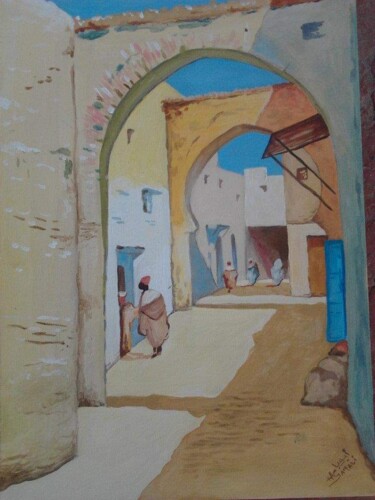 Disegno intitolato "porte d'entrée du m…" da Ayoub Jamali, Opera d'arte originale, Acrilico