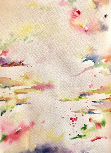 Painting titled "Above-The-Clouds" by Ayşe Eylül Sönmez, Original Artwork, Watercolor