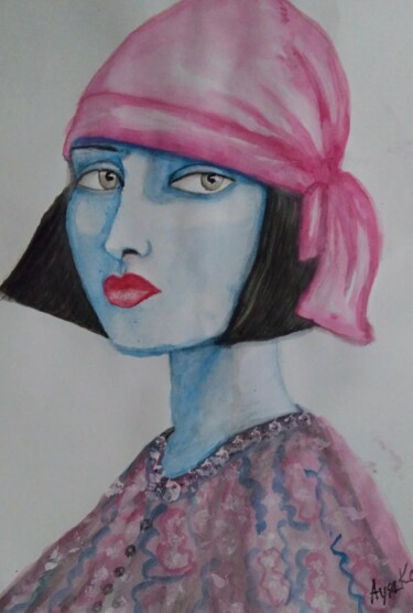 Drawing titled "GEÇMİŞTEN İZLER" by Ayşe Keleş, Original Artwork, Watercolor