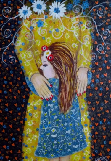 Painting titled "IS THE  HEART OF DA…" by Ayşe Keleş, Original Artwork, Acrylic