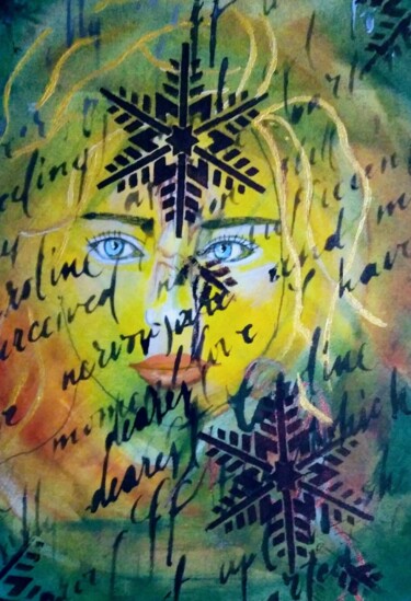Картина под названием "i GREW UP MOM 🌹🌹🌹" - Ayşe Keleş, Подлинное произведение искусства, Акрил