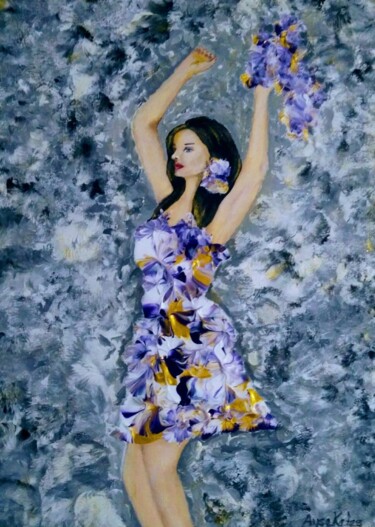 Pintura titulada "THE DANCE OF SPRING…" por Ayşe Keleş, Obra de arte original, Acrílico