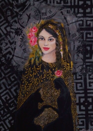 Peinture intitulée "MY BEAUTIFUL FRIEND…" par Ayşe Keleş, Œuvre d'art originale, Acrylique