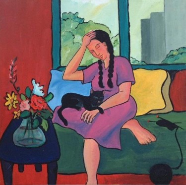 Painting titled "Loneliness" by Ayse Kumbasar, Original Artwork