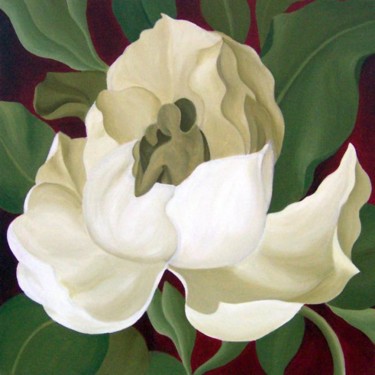 Painting titled "Magnolia" by Ayse Kumbasar, Original Artwork