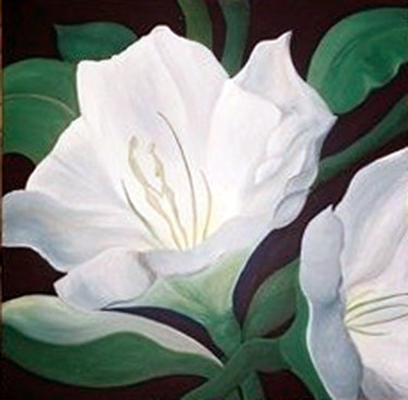 Painting titled "Lily" by Ayse Kumbasar, Original Artwork